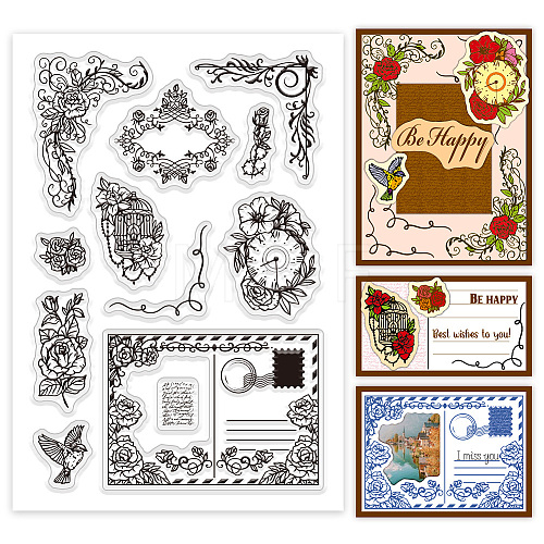 Custom Summer Theme PVC Plastic Clear Stamps DIY-WH0631-0040-1