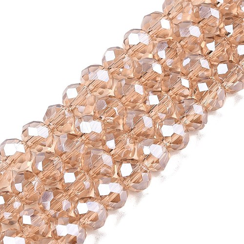 Electroplate Glass Beads Strands EGLA-A044-T6mm-A20-1