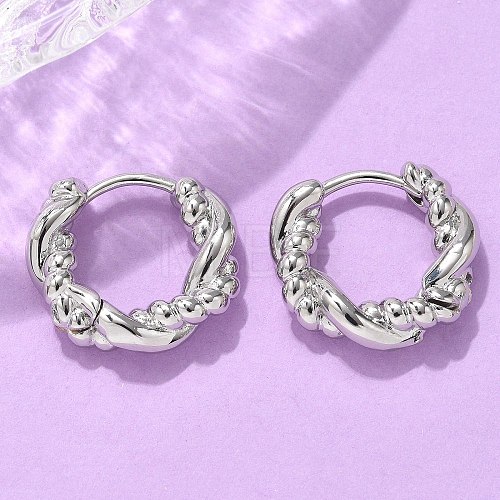 Brass Hoop Earrings EJEW-Q015-03P-02-1