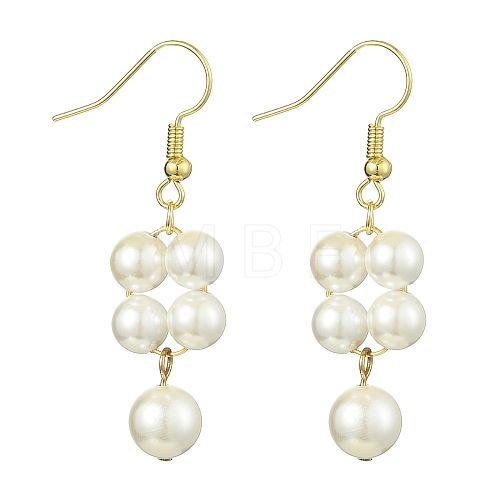 Shell Pearl Dangle Earrings EJEW-JE05996-1