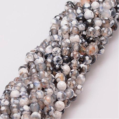 Natural Fire Crackle Agate Bead Strands G-G882-6mm-B06-4-1