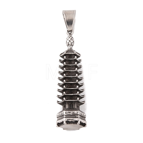 304 Stainless Steel Big Pendants STAS-K283-29AS-1