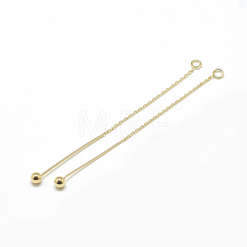 Brass Cable Chain Big Pendants X-KK-T032-155G-1