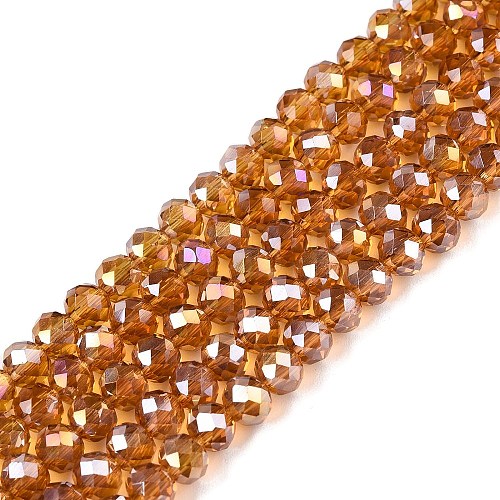 Electroplate Glass Beads Strands EGLA-A044-T4mm-B04-1