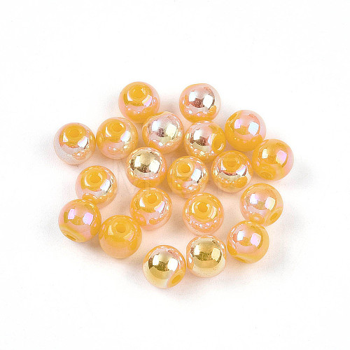 Electroplate Pearlized Glass Pearl Beads EGLA-T021-14A-09-1