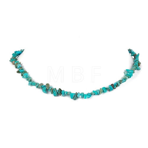 Natural Howlite Chip Beaded Necklace NJEW-JN04615-07-1