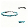 Synthetic Turquoise Round Beaded Bracelets with 304 Stainless Steel Clasps WG47F3F-03-1