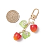2Pcs Plastic Cherry Pendant Decorations HJEW-JM04399-4