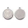201 Stainless Steel Coin Pendants STAS-Z019-13P-2
