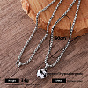 304 Stainless Steel Enamel Sports Pendant Necklaces for Men DC6547-2-1