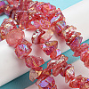 1 Strand Electroplated Natural Quartz Beads Strands G-PA0001-18B-4