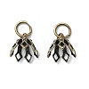 Flower Rack Plating Brass Filigree Bead Cap Bails LS-KK-L102-27AB-1