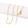 Brass Box Chain Adjustable Slider Necklaces NJEW-B119-02G-1