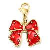 Bowknot Alloy Enamel Pendant Decorations HJEW-JM02209-4