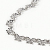 Zinc Alloy Bowknot Link Chain Necklaces for Women WGC55C3-01-3