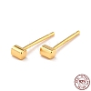 Minimalist Rectangle 925 Sterling Silver Stud Earrings EJEW-I259-06G-4