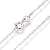 Anti-Tarnish Rhodium Plated 925 Sterling Silver Mariner Link Chain Necklaces STER-L059-10P-3