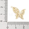 Brass Pave Clear Cubic Zirconia Pendants KK-Z061-08G-02-3