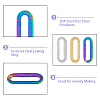 36Pcs 3 Colors 304 Stainless Steel Linking Ring STAS-DC0014-16-5
