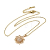 Brass Micro Pave Clear Cubic Zirconia Pendant Necklaces for Women NJEW-E106-05KCG-02-2
