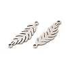 201 Stainless Steel Connector Charms STAS-K251-077P-3