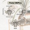 80Pcs Teapot Tibetan Style Zinc Alloy Charms FIND-SC0004-82-2