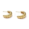 Brass Half Hoop Earrings EJEW-H121-01A-1