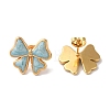 Bowknot Golden Ion Plating(IP) 304 Stainless Steel Stud Earrings for Women EJEW-L287-041G-03-2