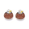 Fruit Alloy Enamel Charms PALLOY-S058-01P-17-2