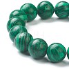 Synthetic Malachite Beaded Stretch Bracelets BJEW-A117-E-16-3