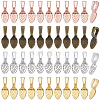 200Pcs 5 Style Alloy Glue-on Flat Pad Bails FIND-SP0001-81-1