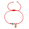 Glass Evil Eye Beaded Braided Bracelets ID6668-2-1