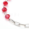 Key & Lock Alloy Charm Bracelets BJEW-JB05349-4
