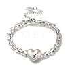 304 Stainless Steel Bracelets BJEW-H620-01P-2