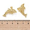 Brass Micro Pave Clear Cubic Zirconia Pendants KK-D221-19G-02-3