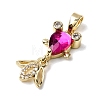 Brass Micro Pave Cubic Zirconia Pendants KK-K375-27G-15-2