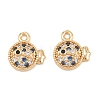 Brass Micro Pave Cubic Zirconia Pendants KK-L261-14C-G-1