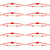 10Pcs Plastic Beads Braided Bead Bracelets CF6831-4-1