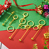 Spritewelry 5Pcs Alloy and Brass Bar Beadable Keychain for Jewelry Making DIY Crafts DIY-SW0001-16B-12