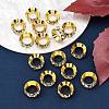 Brass Rhinestone Spacer Beads RSB301-G-4