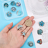12Pcs 12 Style Alloy Rhinestone Snap Button FIND-CA0006-97-3