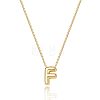 Brass Initial Pendant Box Chain Necklaces for Women FS-WG5C822-06-2