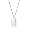 Stainless Steel Geometric Cube Pendant Necklaces for Women QQ0405-2-1