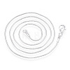 Brass Round Snake Chain Necklace with Lobster Claw Clasps MAK-ZX002-01D-S-3