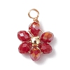 Glass Beaded Pendants PALLOY-JF02582-3