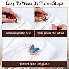 6Pcs 3 Colors Alloy Rhinestone Cufflinks BUTT-ME0001-52-3