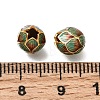 Brass Enamel Beads KK-G605-15G-01-2