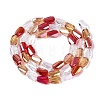 Electroplate Transparent Glass Beads Strands EGLA-N022-10A-C01-2