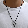 Inverted Triangle Stainless Steel Pendant Box Chain Necklaces for Men FS-WGF3CC6-01-3