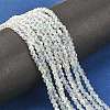 Faceted(32 Facets) Glass Beads Strands Round X-GF4mmC28-AB-4